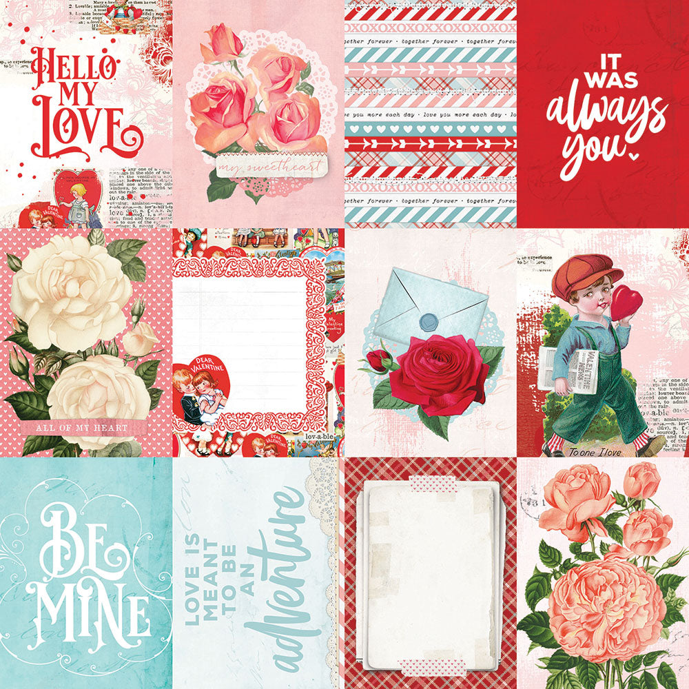 Simple Vintage My Valentine 3x4 Elements