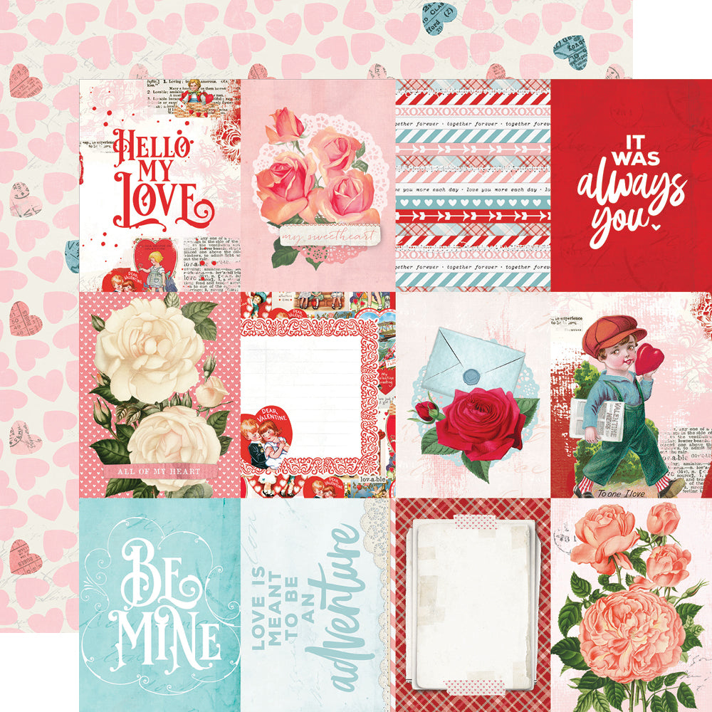 Simple Vintage My Valentine 3x4 Elements