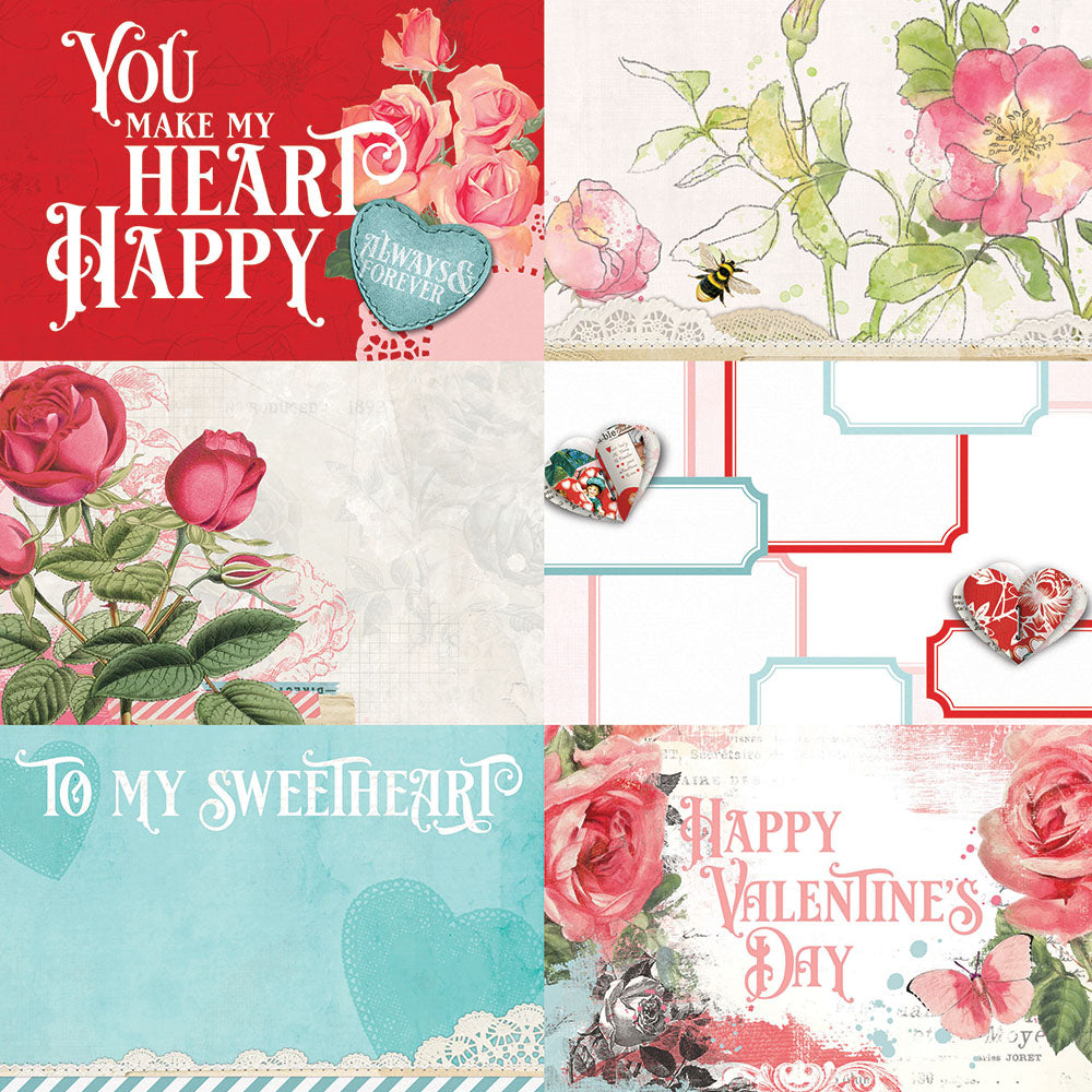 Simple Vintage My Valentine 4x6 Elements