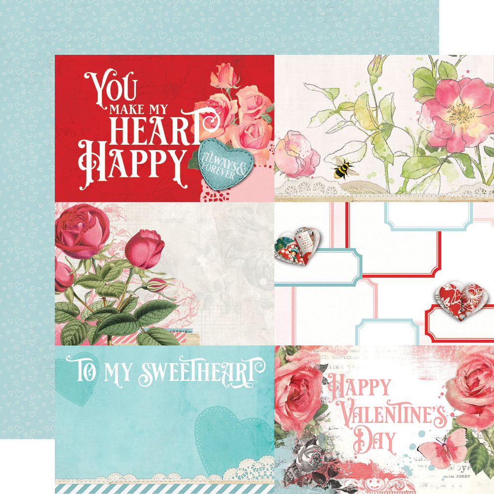 Simple Vintage My Valentine 4x6 Elements