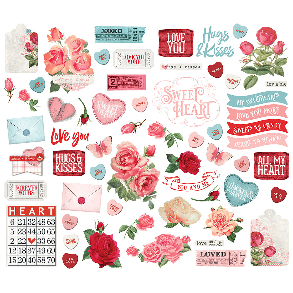 Simple Vintage My Valentine Bits & Pieces