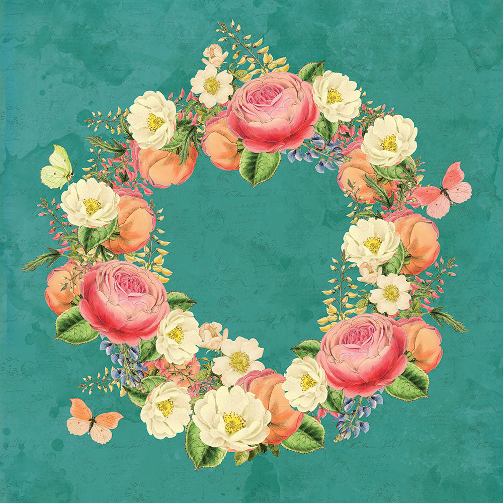 Simple Vintage Garden District 12x12 Paper - Love More