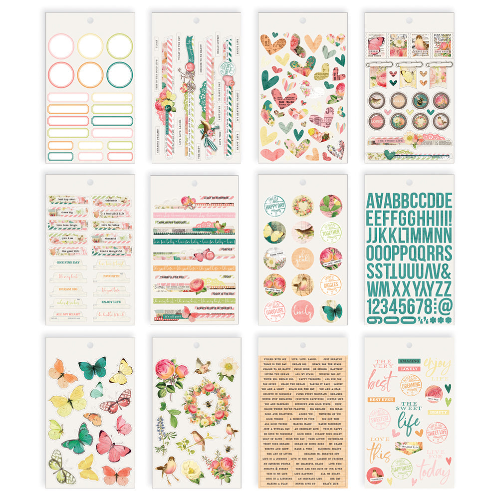 Simple Vintage Garden District 4x6 Sticker Book