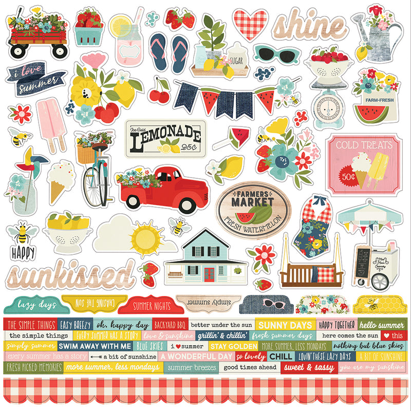 Summer Farmhouse 12x12 Combo Sticker