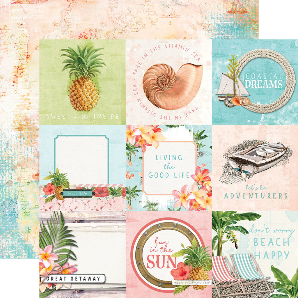 Simple Vintage Coastal 4x4 Elements