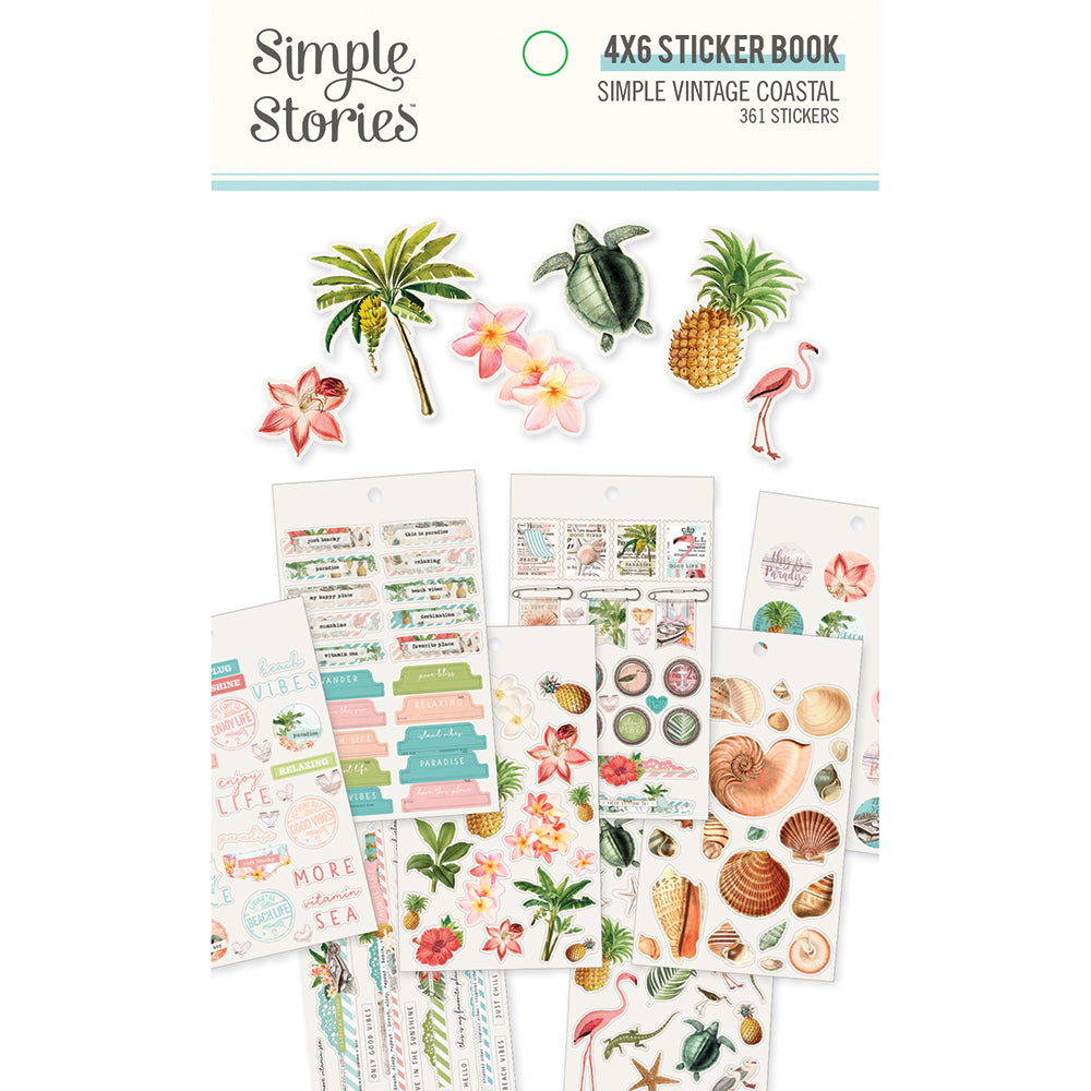 Simple Vintage Coastal 4x6 Sticker Book