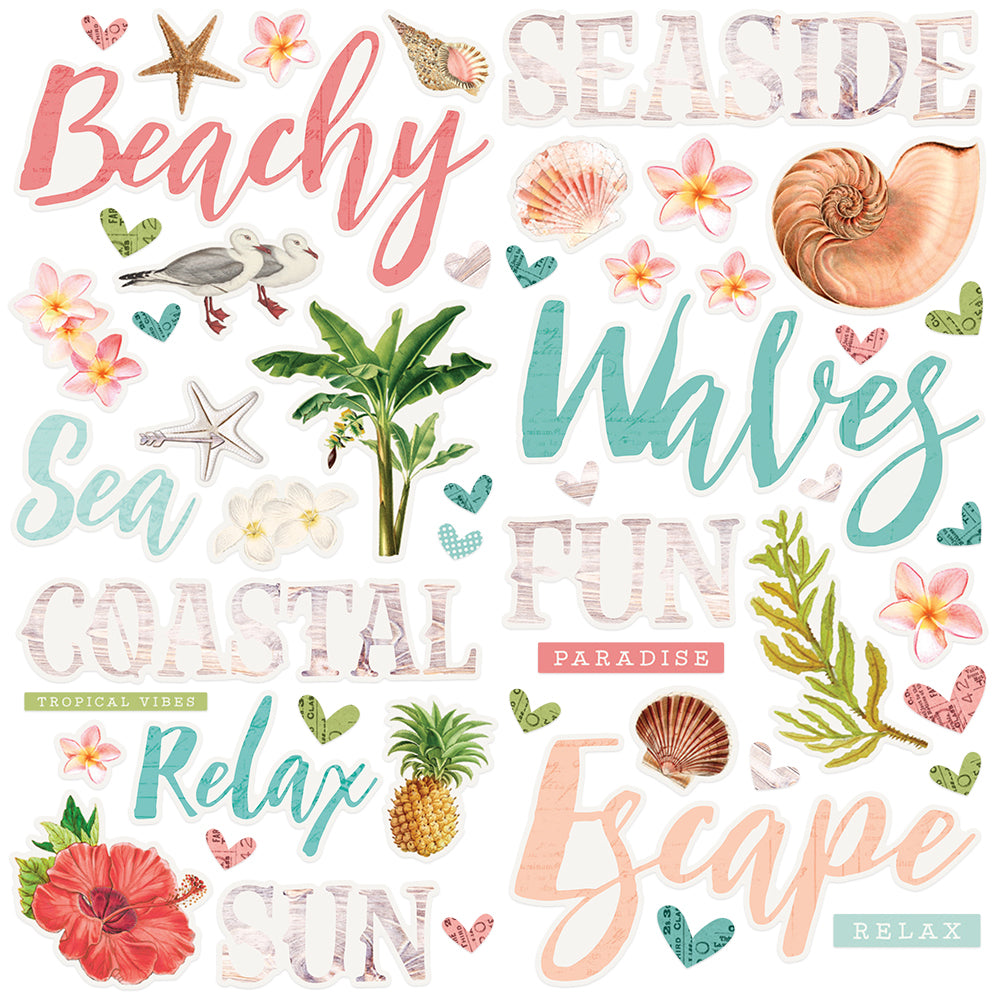 Simple Vintage Coastal - Foam Stickers