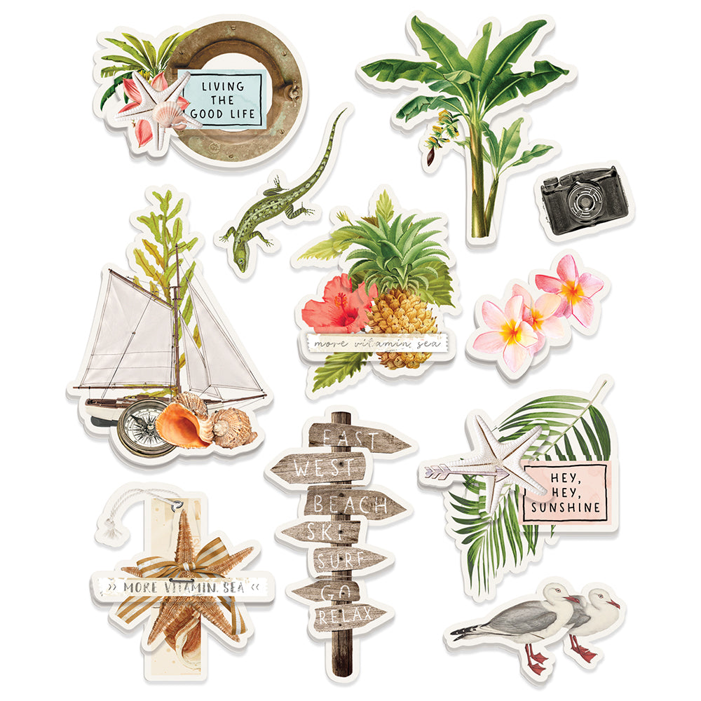 Simple Vintage Coastal - Layered Stickers