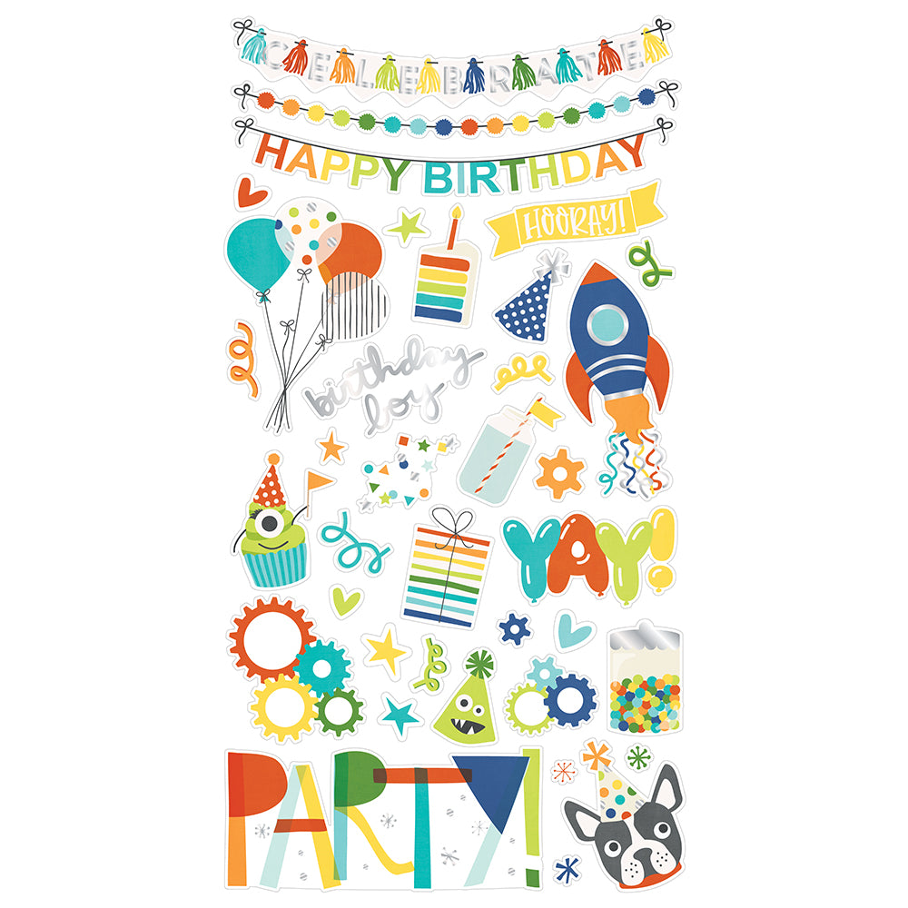 Birthday Blast 6x12 Chipboard