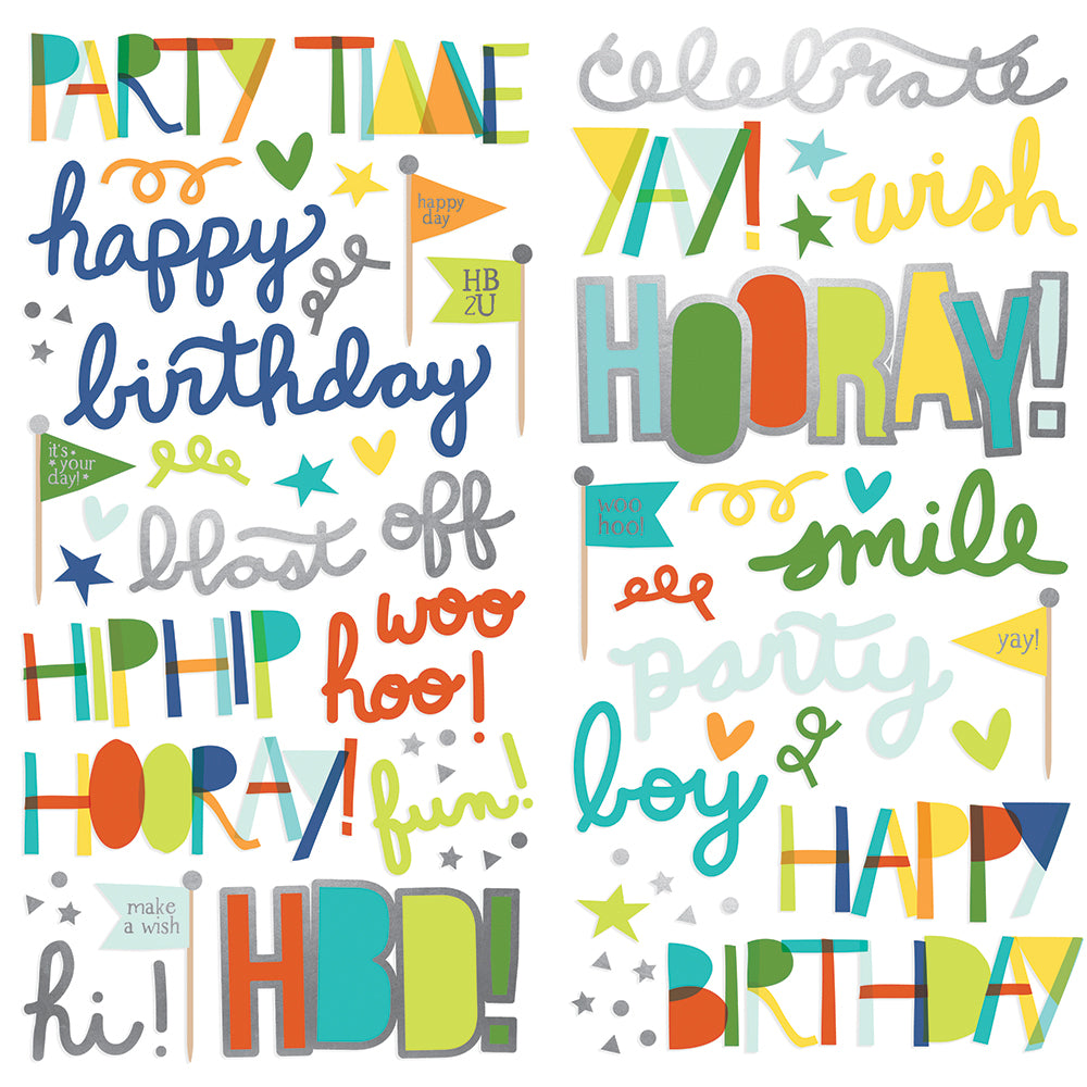 Birthday Blast Foam Stickers