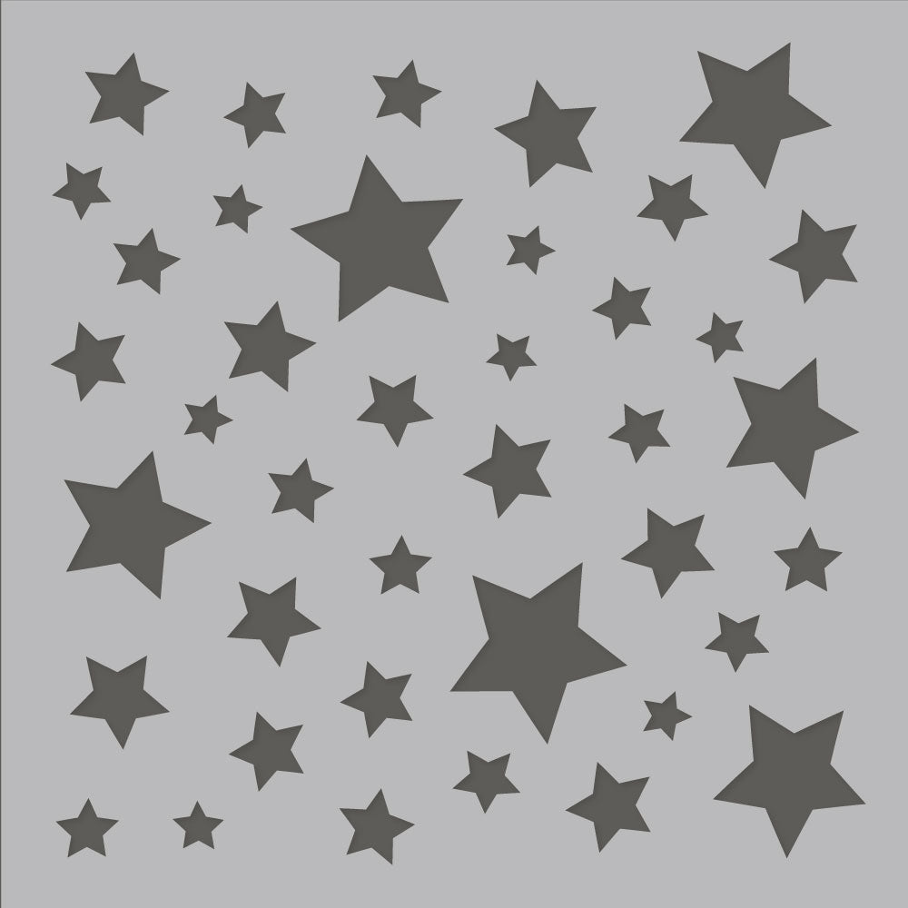 Birthday Blast 6x6 Stencil-Stars