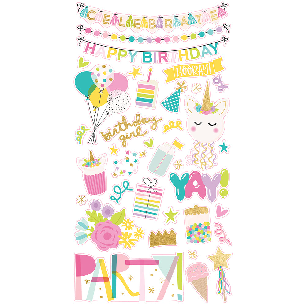 Magical Birthday 6x12 Chipboard