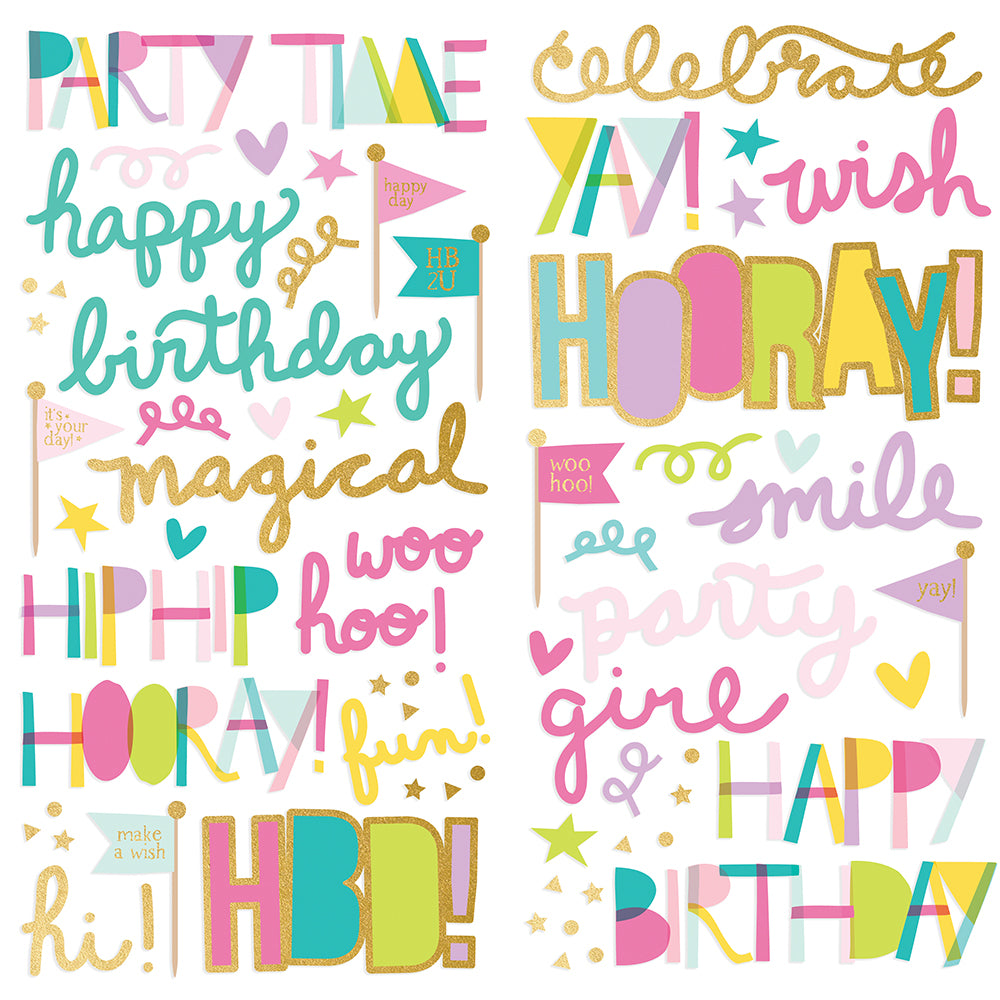 Magical Birthday Foam Stickers