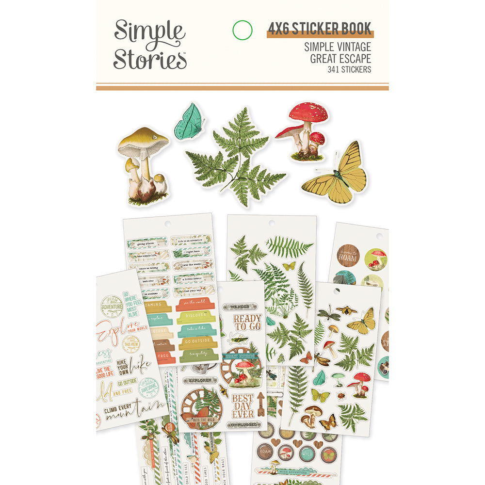 Simple Vintage Great Escape 4x6 Sticker Book