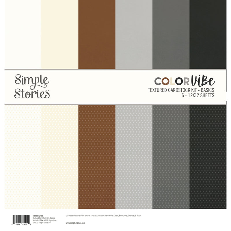 Color Vibe Textured Cardstock Kit - Basics