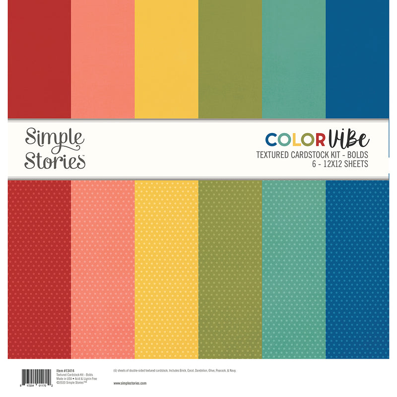 Color Vibe Textured Cardstock Kit - Bolds