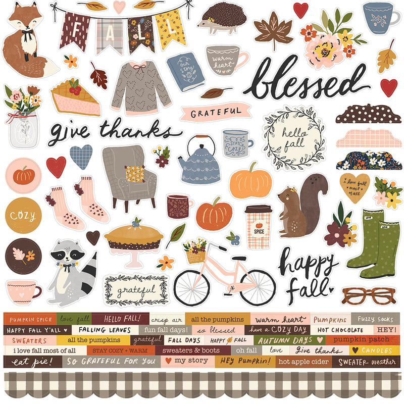 Cozy Days - Cardstock Sticker