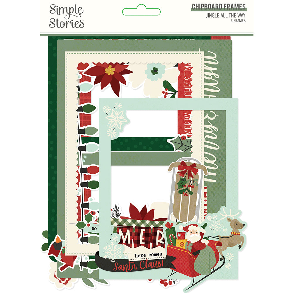 Jingle All the Way - Chipboard Frames