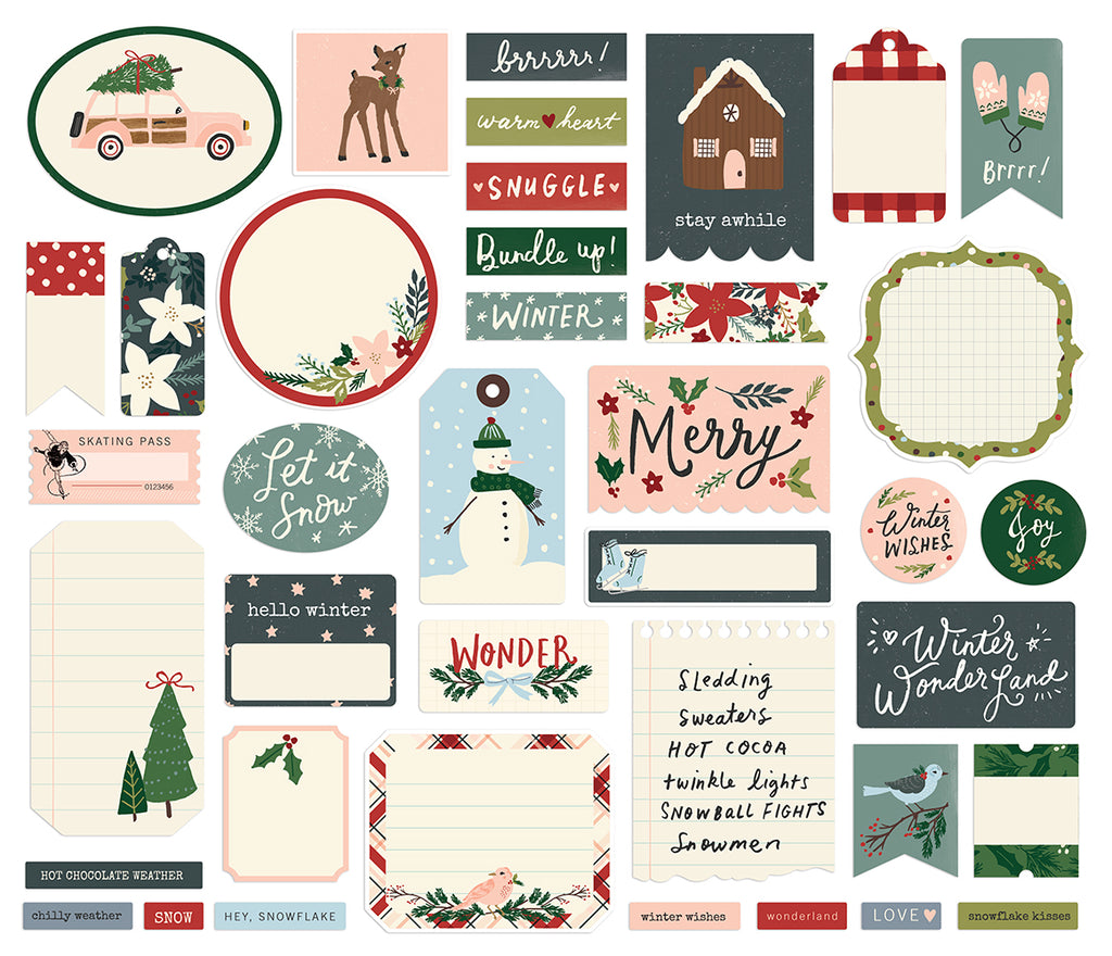 Winter Cottage - Journal Bits