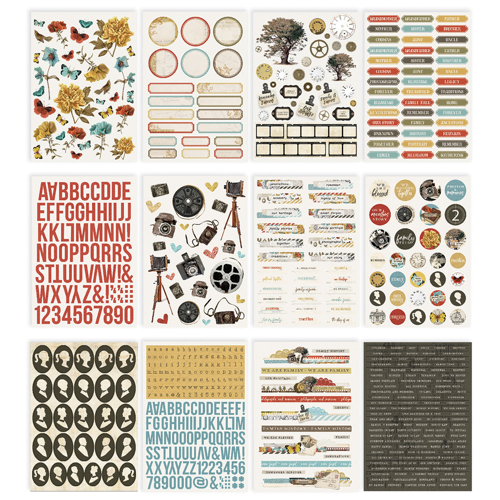 Simple Vintage Ancestry - Sticker Book