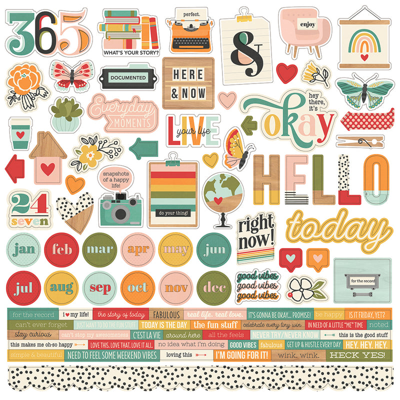 Hello Today - Cardstock Sticker