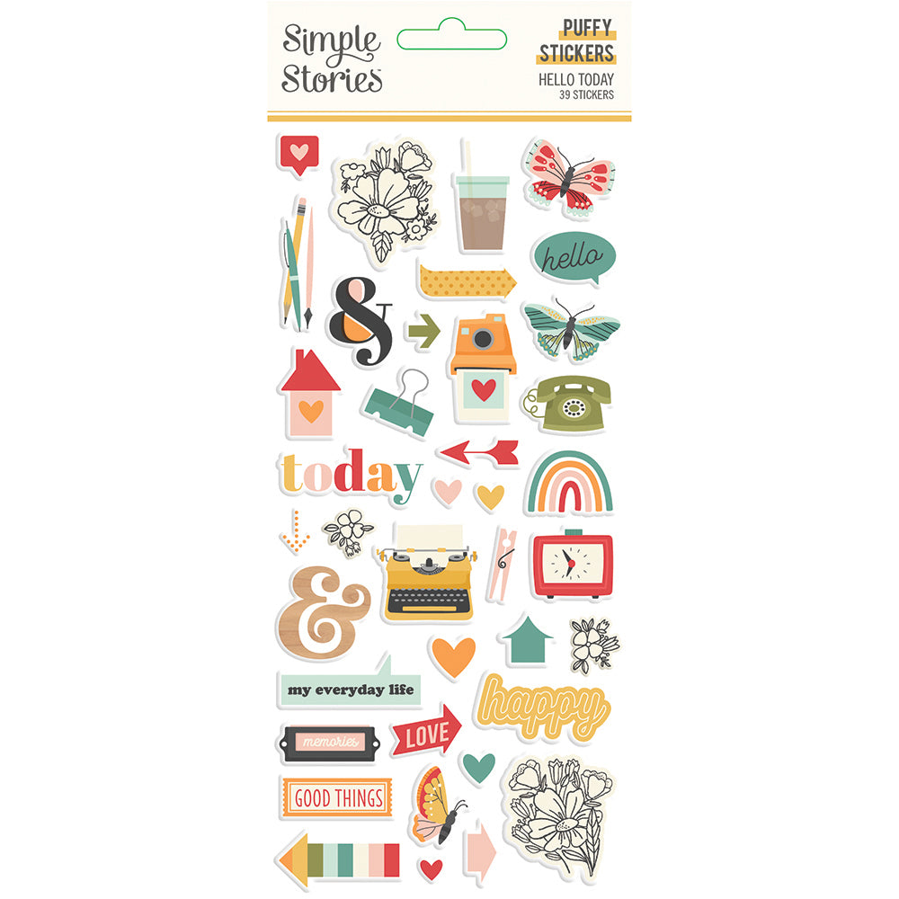 Hello Today - Puffy Stickers