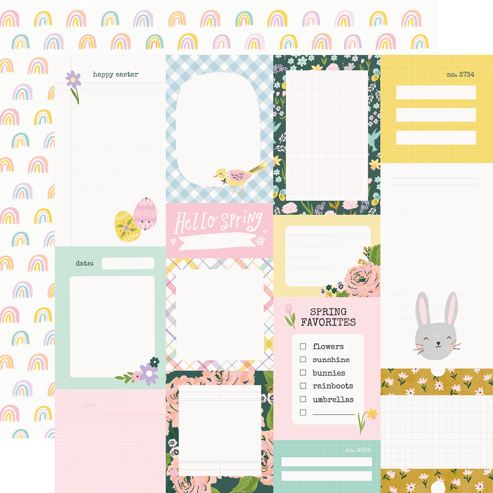 Bunnies + Blooms - Journal Elements