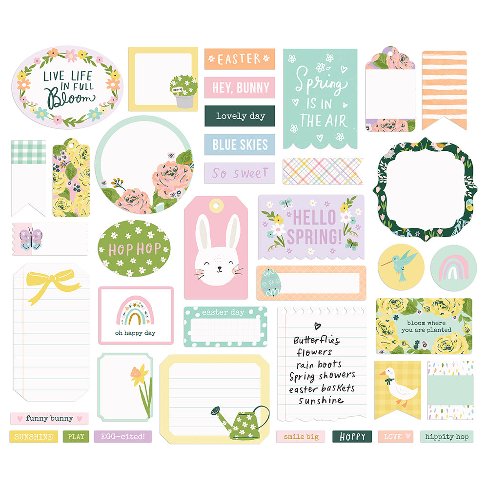 Bunnies + Blooms - Journal Bits