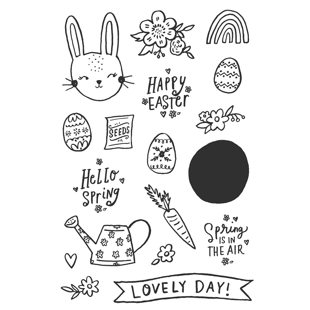 Bunnies + Blooms - Stamps