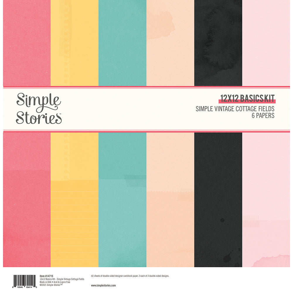 Simple Vintage Cottage Fields - 12x12 Basics Kit