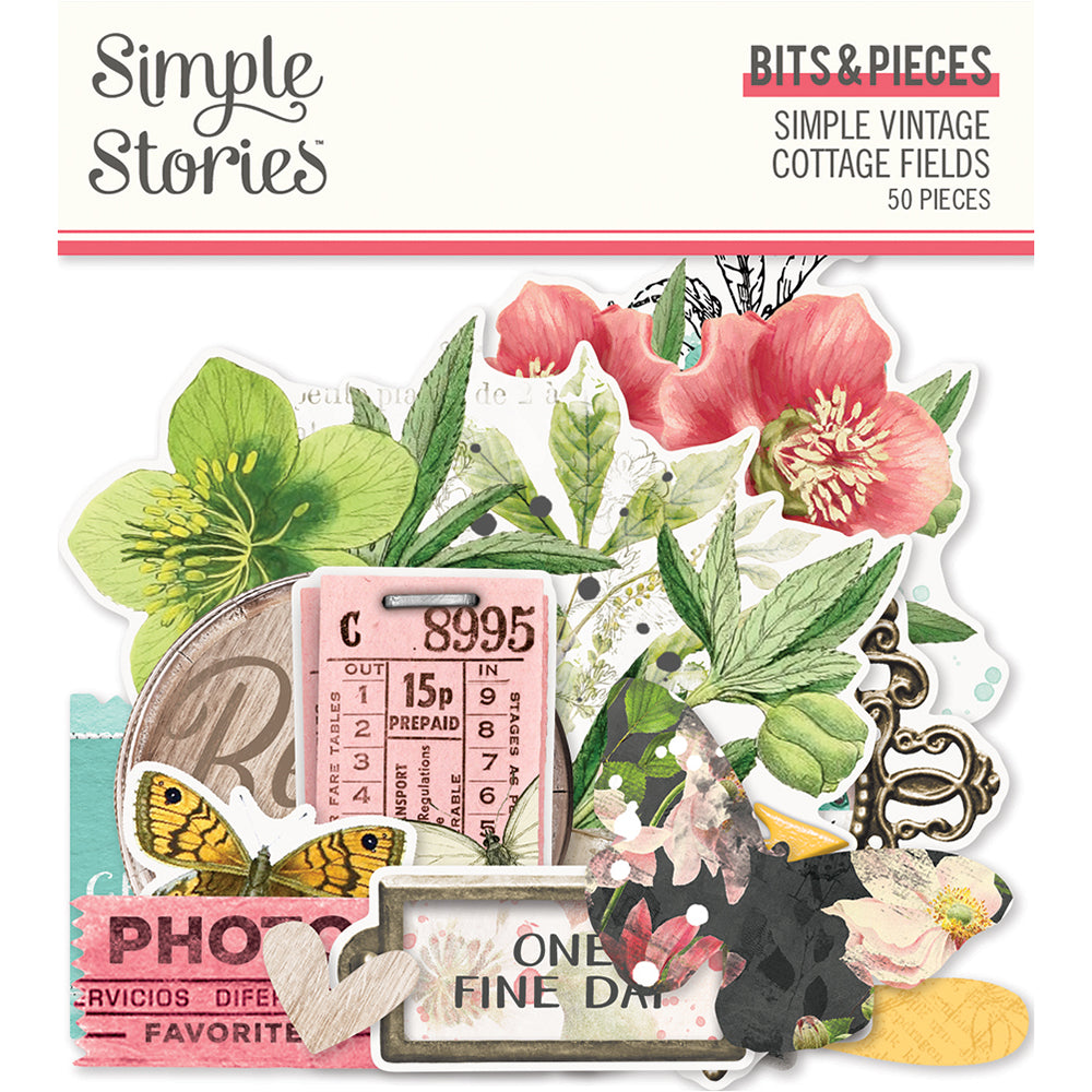Simple Vintage Cottage Fields - Bits & Pieces