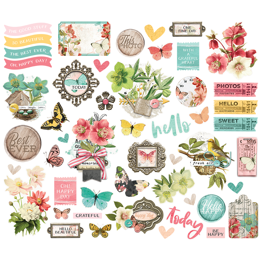 Simple Vintage Cottage Fields - Bits & Pieces