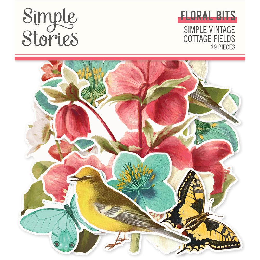 Simple Vintage Cottage Fields - Floral Bits & Pieces