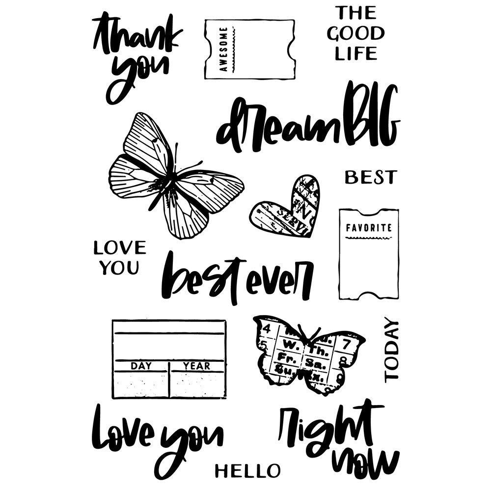 Simple Vintage Cottage Fields - Stamps