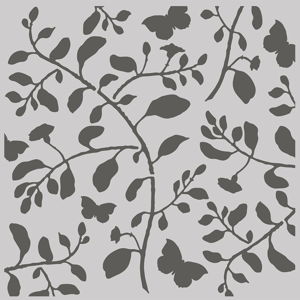 Simple Vintage Cottage Fields - 6x6 Stencil - Branch & Butterfly