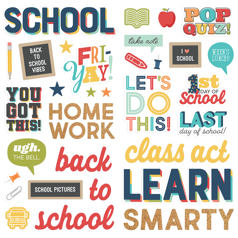 School Life - Foam Stickers