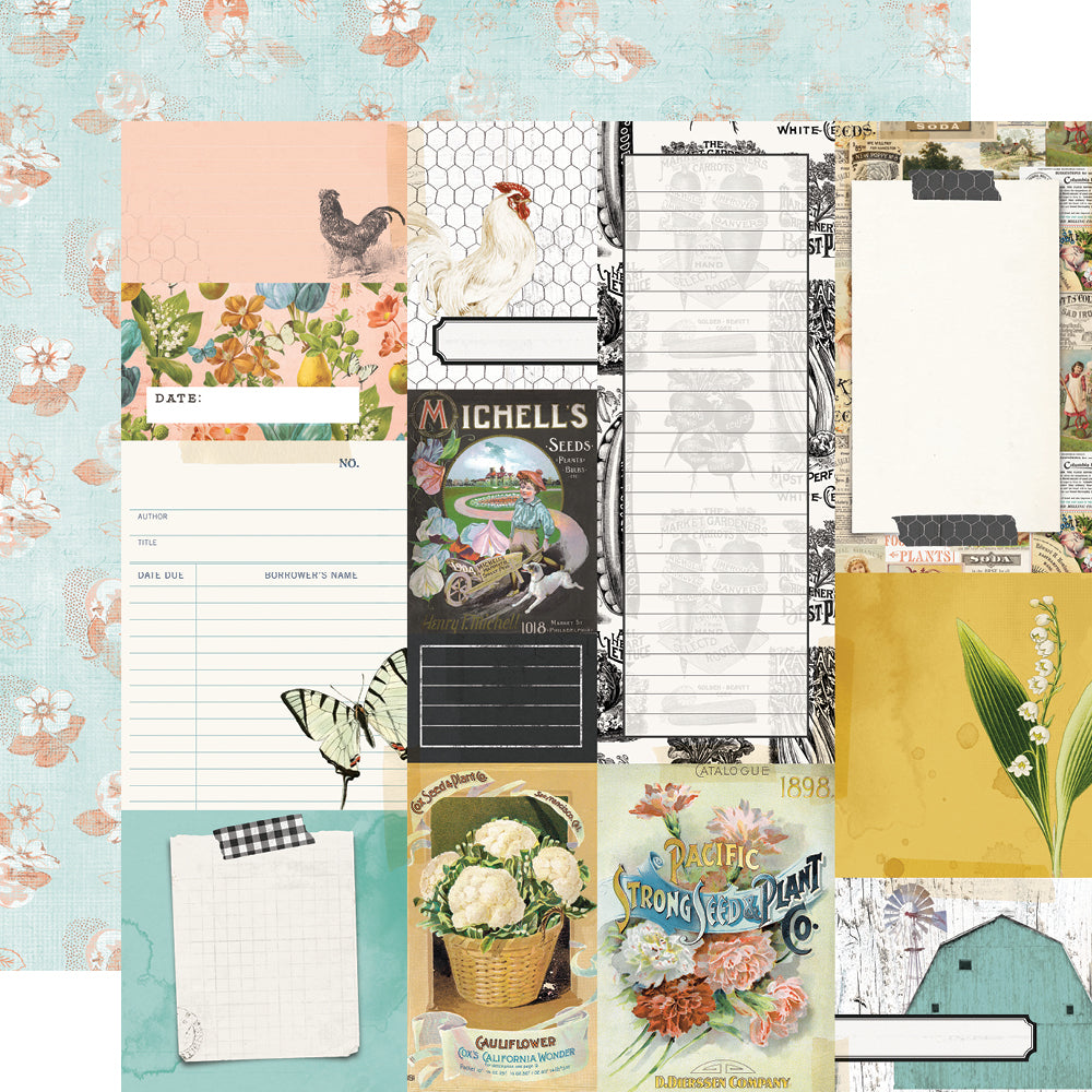 Simple Vintage Farmhouse Garden - Journal Elements