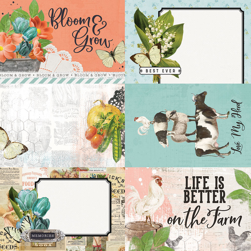 Simple Vintage Farmhouse Garden - 4x6 Elements