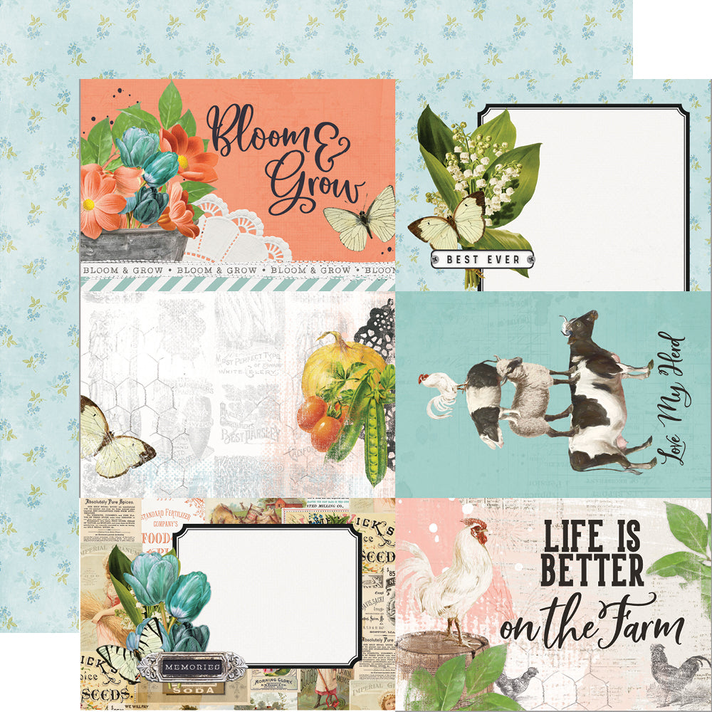 Simple Vintage Farmhouse Garden - 4x6 Elements