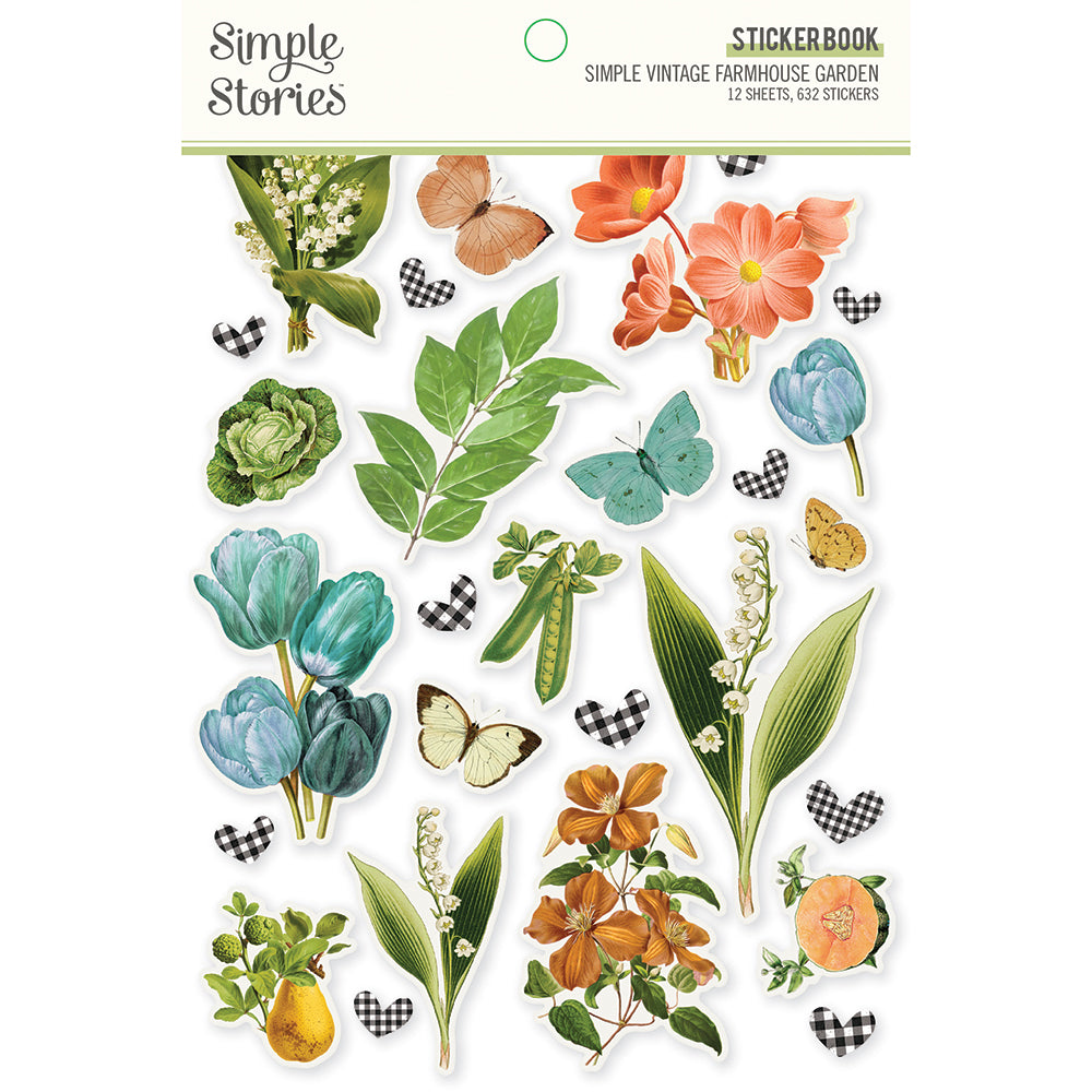 Simple Vintage Farmhouse Garden - Sticker Book