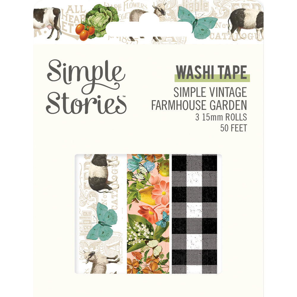 Simple Vintage Farmhouse Garden - Washi Tape