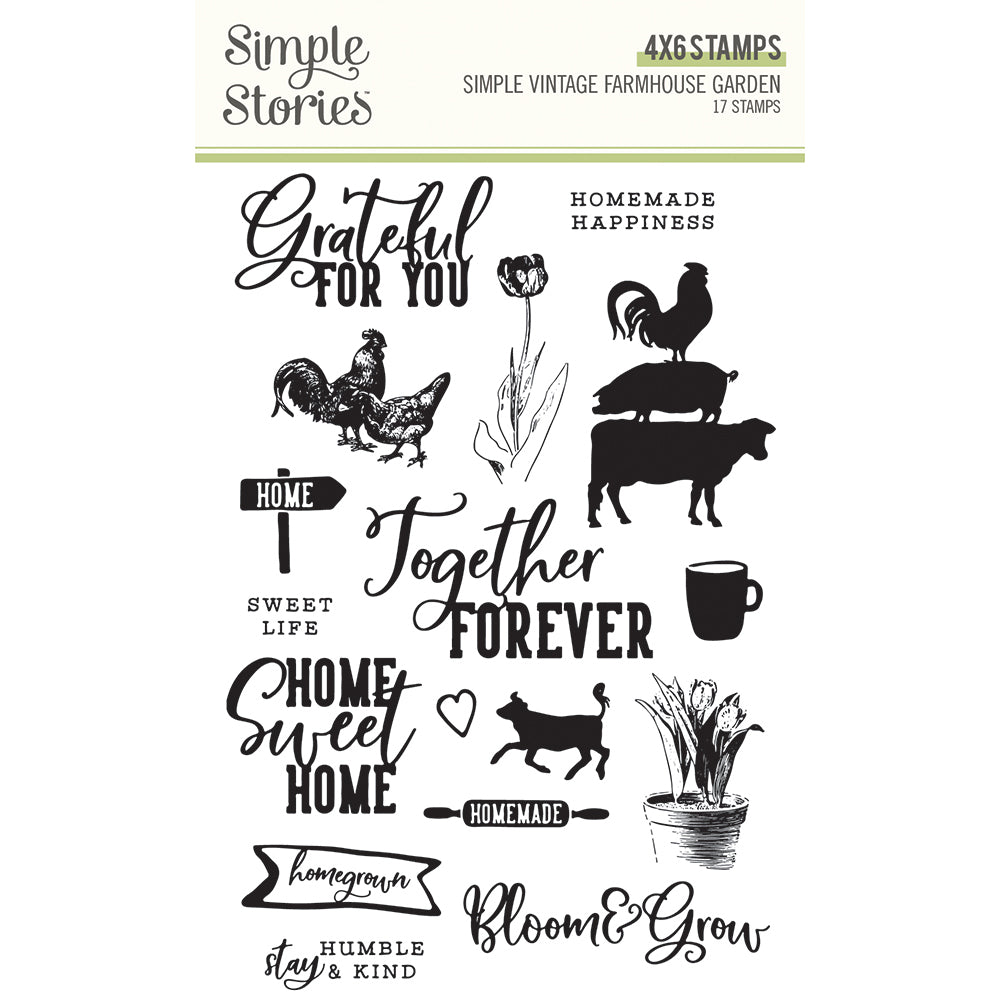 Simple Vintage Farmhouse Garden - Stamps