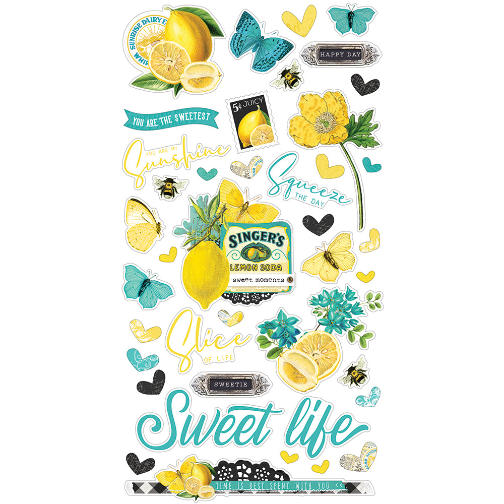 Simple Vintage Lemon Twist - 6x12 Chipboard