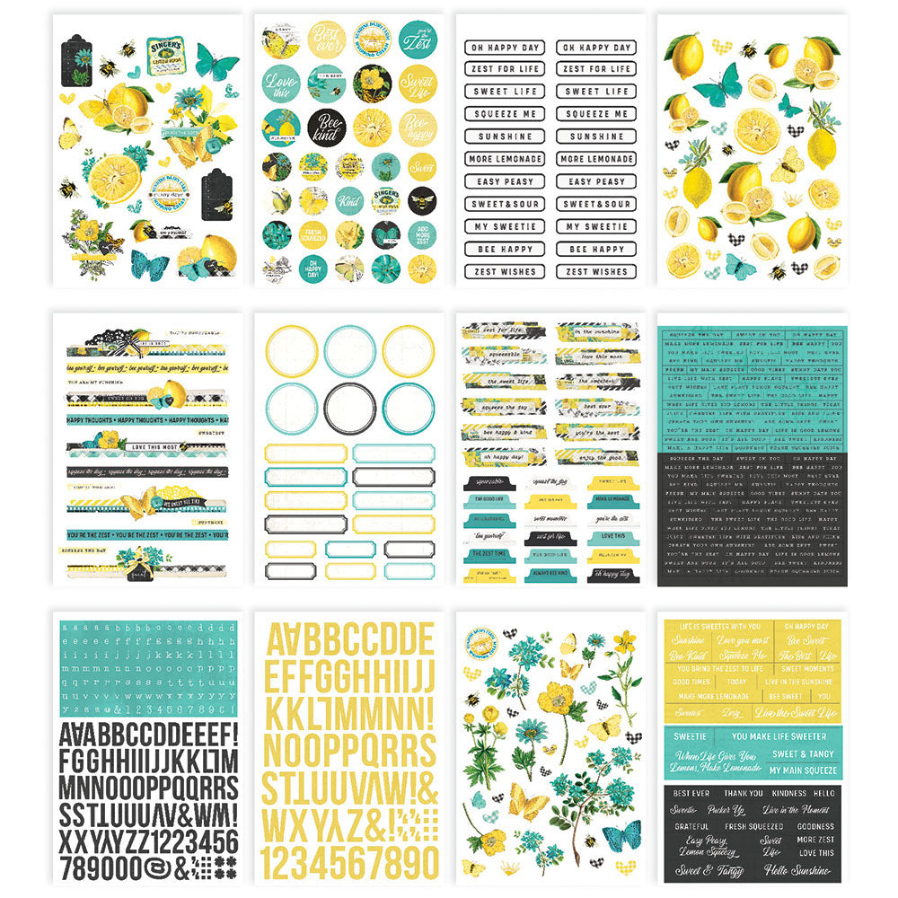 Simple Vintage Lemon Twist - Sticker Book