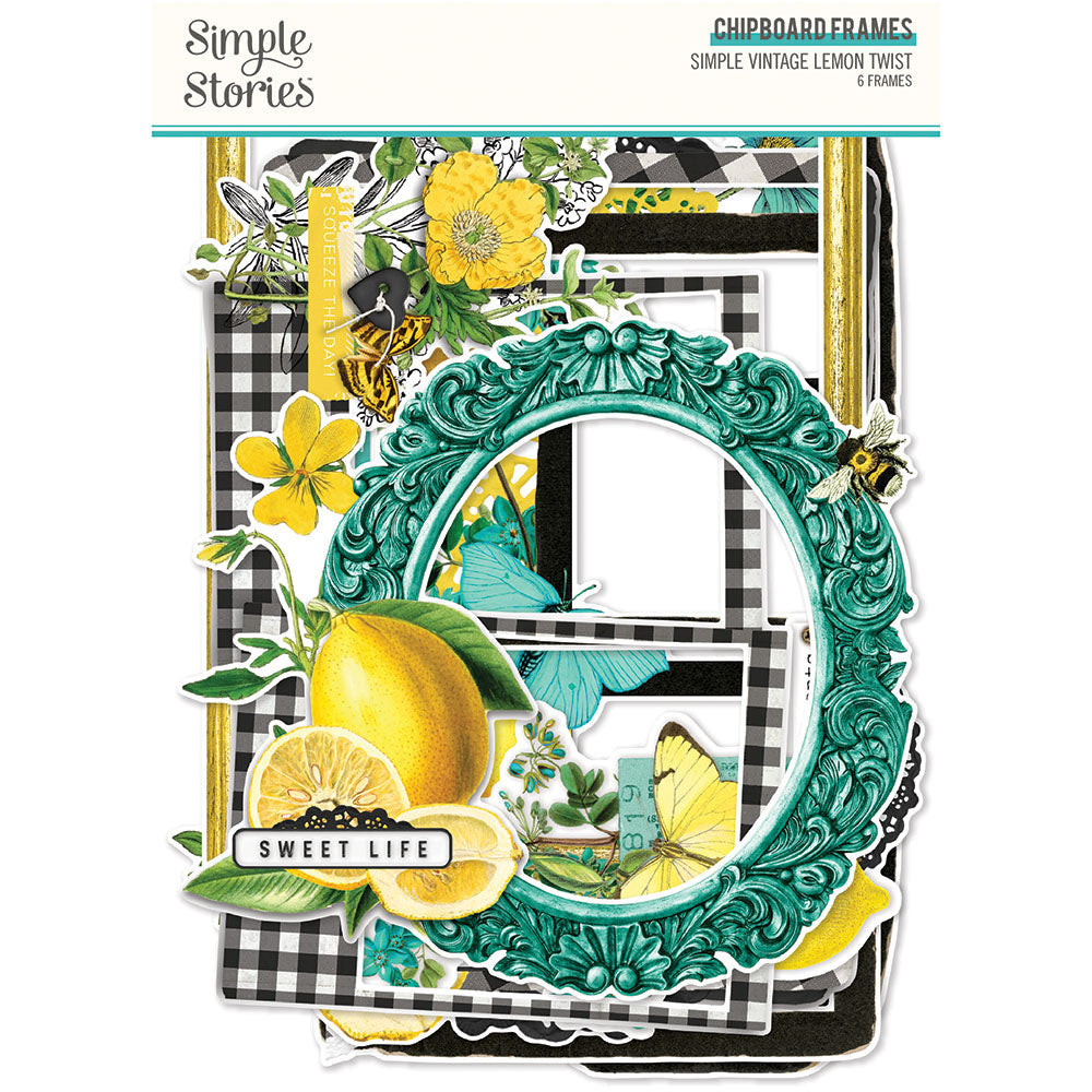 Simple Vintage Lemon Twist - Chipboard Frames