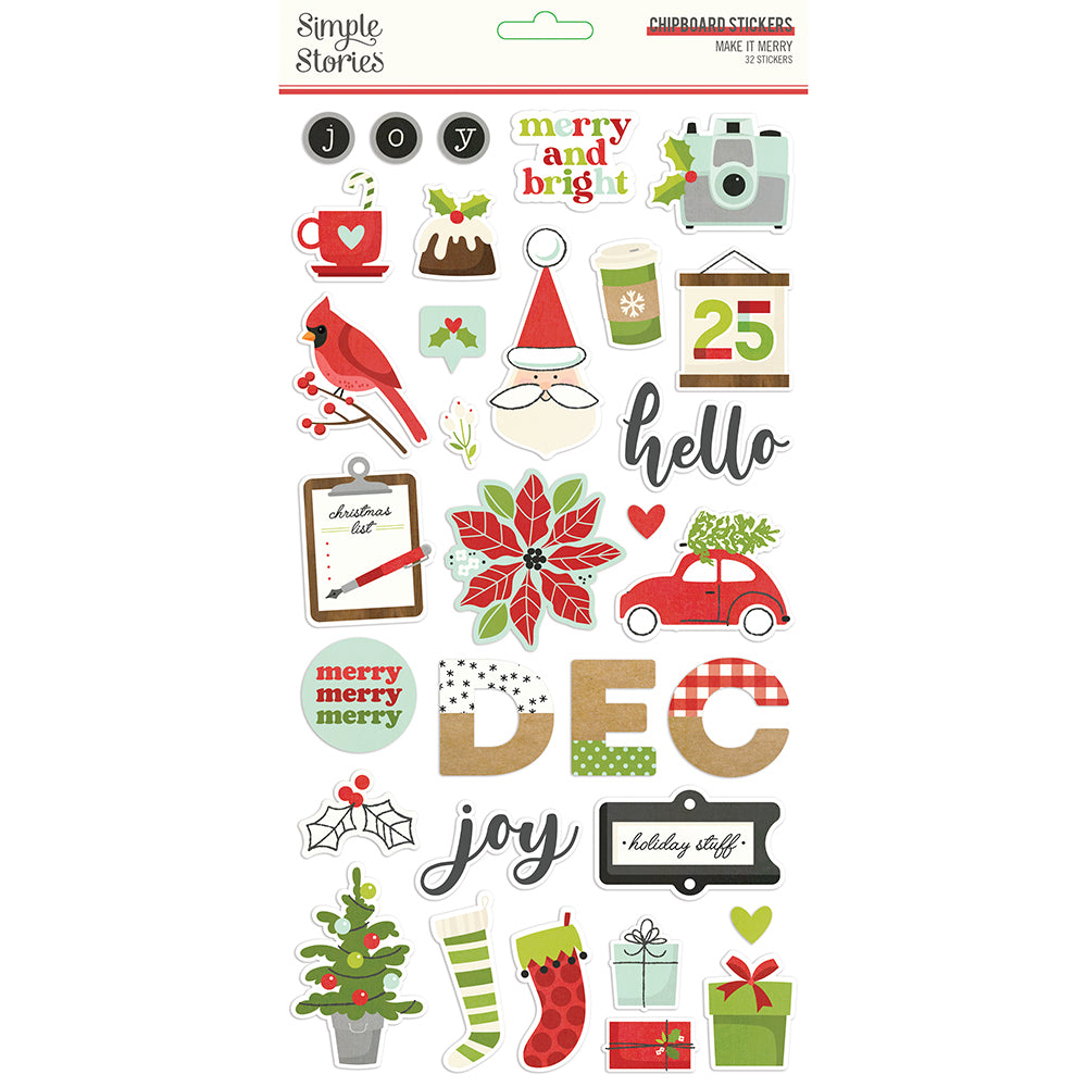 Make it Merry - 6x12 Chipboard