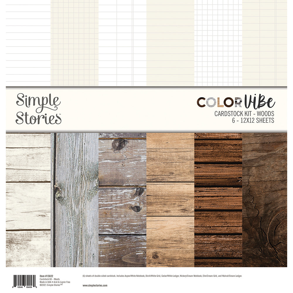 Color Vibe Cardstock Kit - Woods