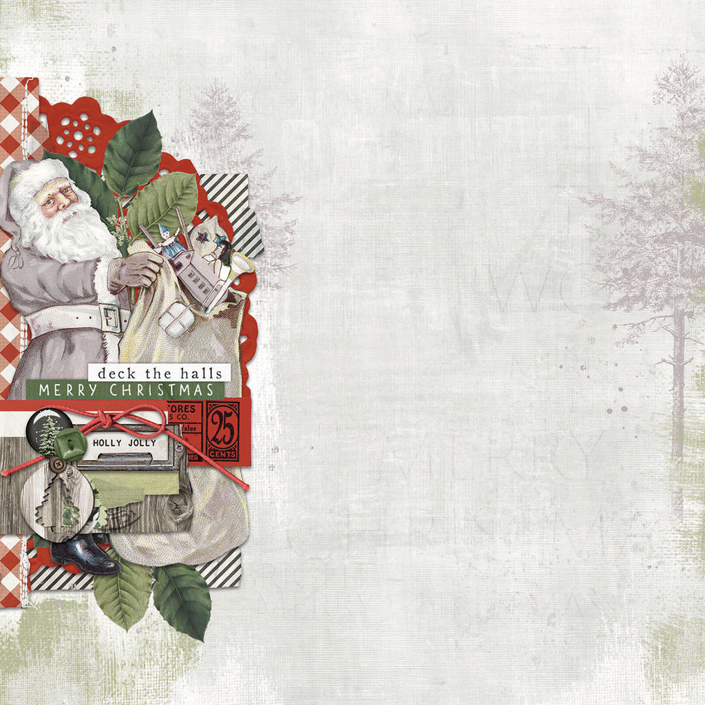 Simple Vintage Rustic Christmas - Here Comes Santa Claus