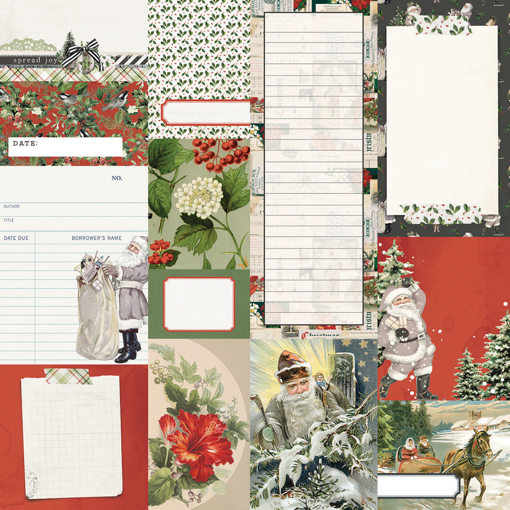 Simple Vintage Rustic Christmas - Journal Elements