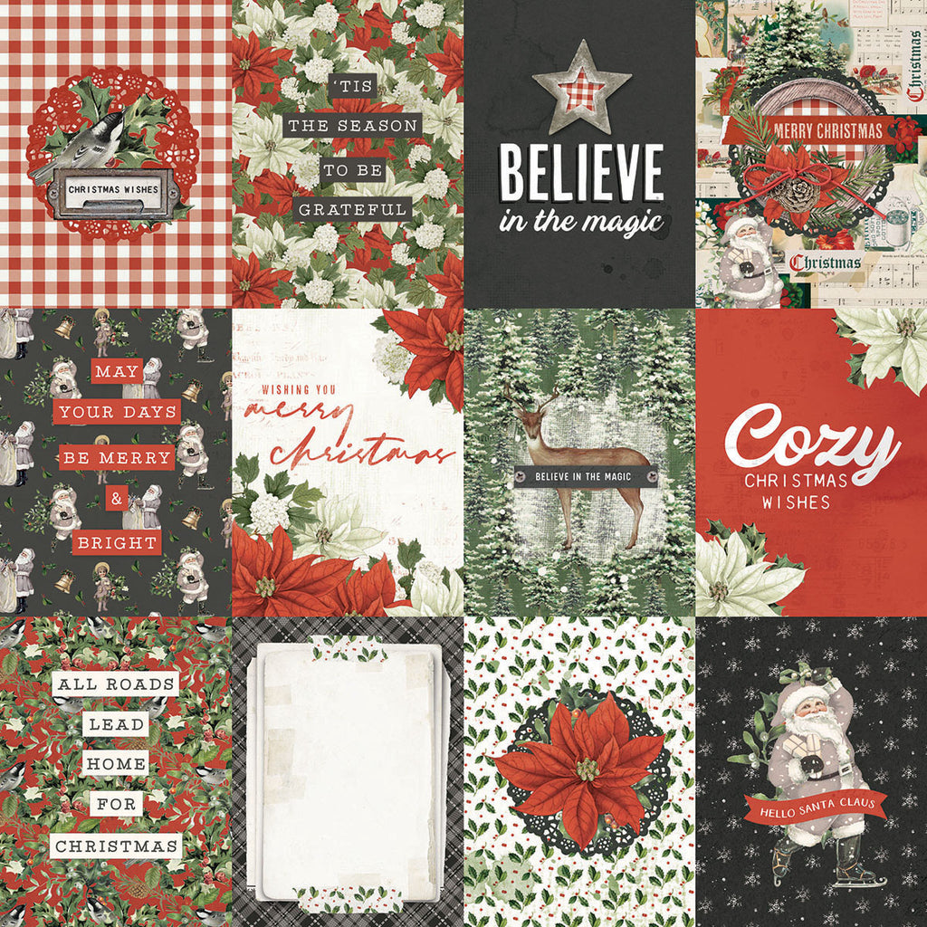 Simple Vintage Rustic Christmas - 3x4 Elements